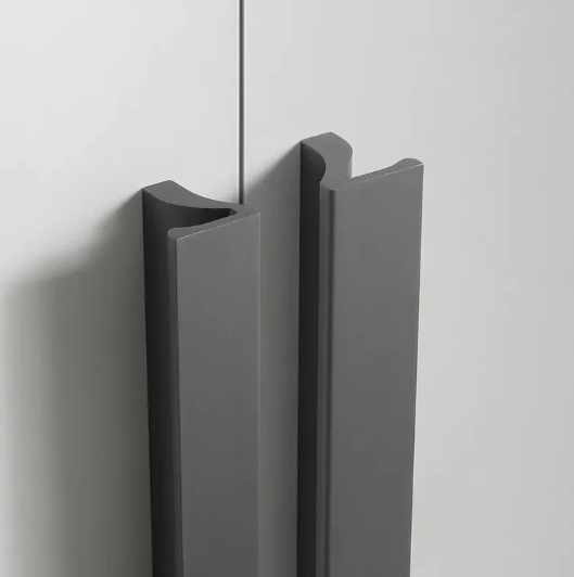 Simple 160mm Grey Gold Aluminum Cabinet Drawer Handle Wardrobe Pull 7 Shape for Kitchen Dresser Zinc Material