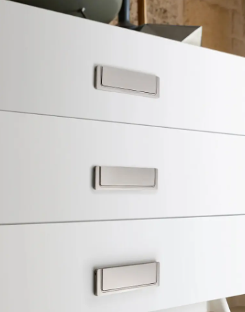 Modern Bedroom/Dormitory/Dining Closet Cabinet with Sliding Door Flat Handle Invisible Buckle Dark Finish_image_1