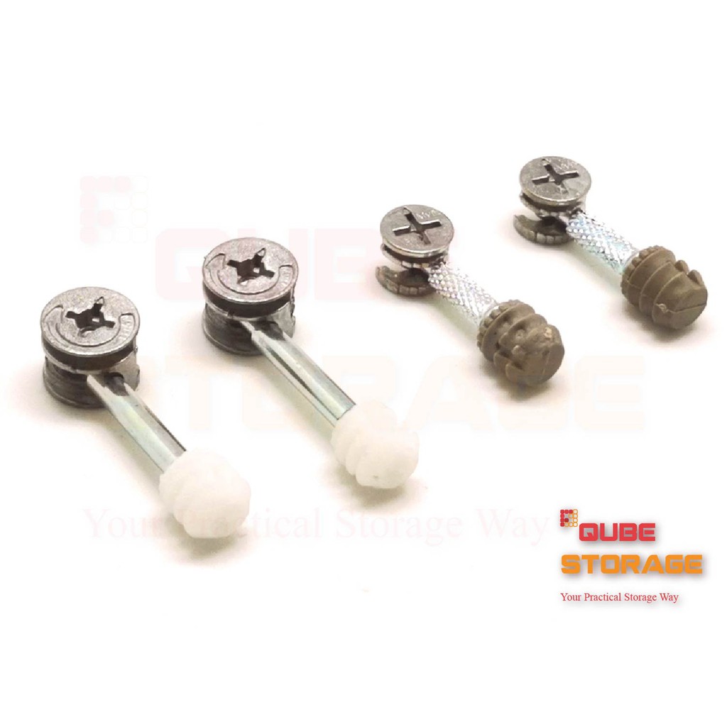 3 in 1 Housing Bolt & Nut Connector Parts Screw Fastener Furniture Cam Lock Fitting Dowel Minifix Screw