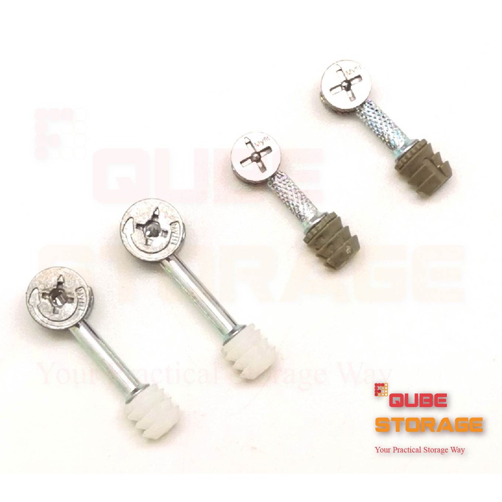 3 in 1 Housing Bolt & Nut Connector Parts Screw Fastener Furniture Cam Lock Fitting Dowel Minifix Screw_image_1