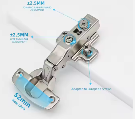 Adjustable Hinge Soft Close Cabinet Hinges 3-7mm (家具五金橱柜可调铰链软关闭橱柜铰链)_image_1